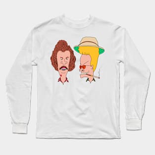 Beavis and Butthead in the style of Fear and Loathing in Las Vegas Long Sleeve T-Shirt